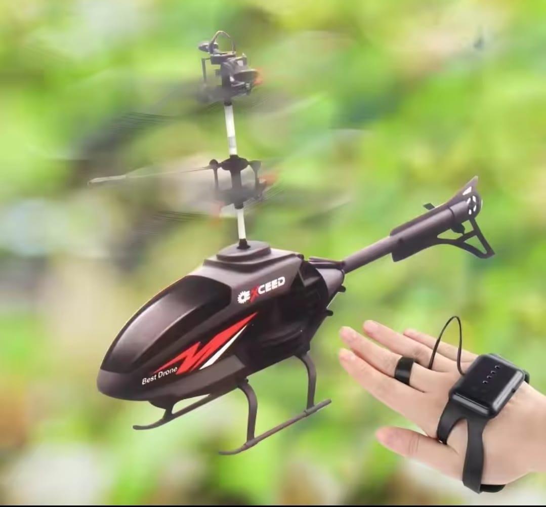 Electric Helicopter Toy for Kids (1–10 Years) with Watch Control – Rechargeable Flying Helicopter with Gesture Control