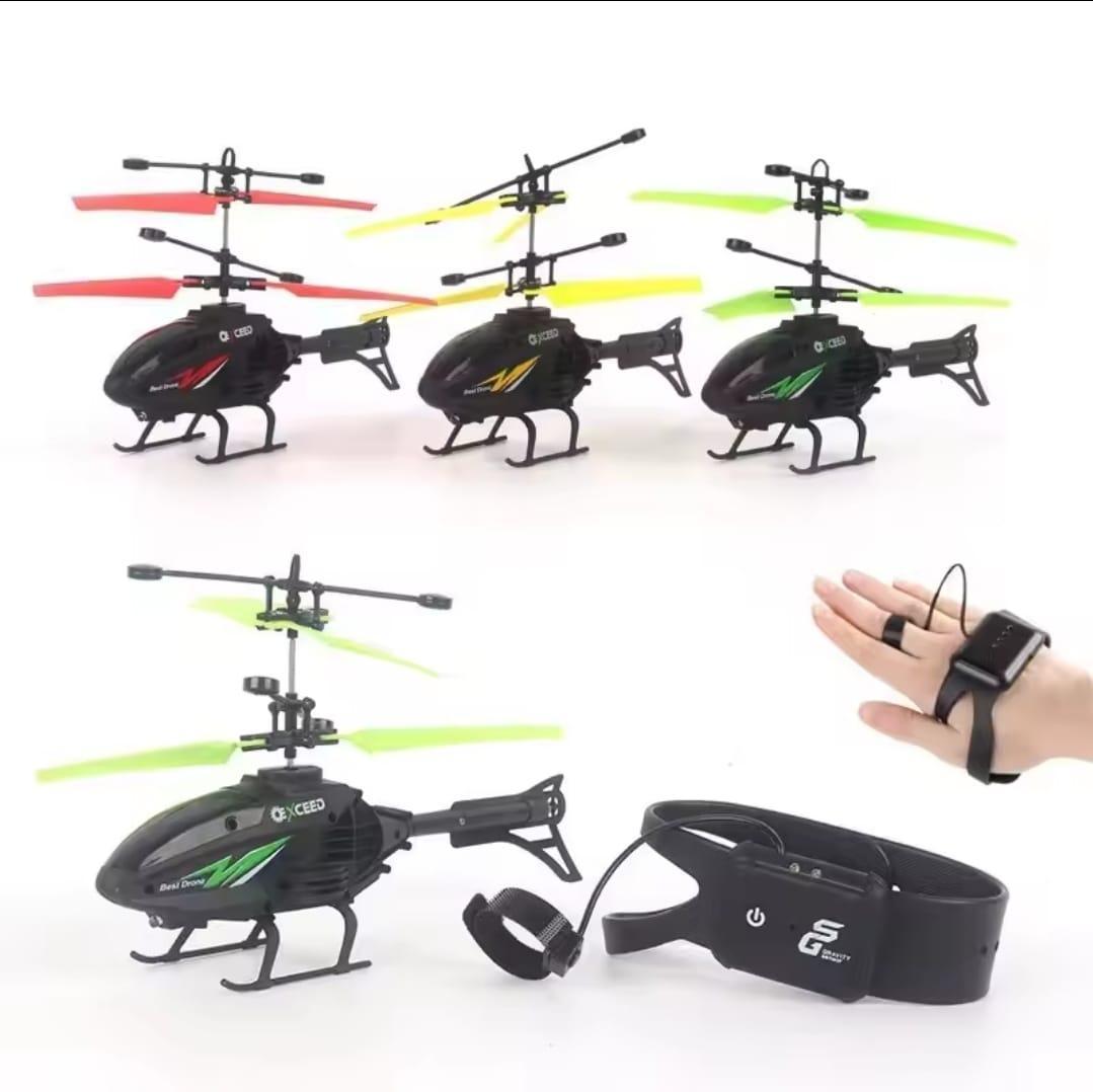 Electric Helicopter Toy for Kids (1–10 Years) with Watch Control – Rechargeable Flying Helicopter with Gesture Control