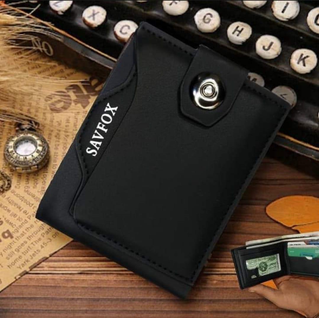 Men PU Leather Slim Wallet Brown Black Beige Bi Fold – Stylish Compact Card Holder Wallet for Men