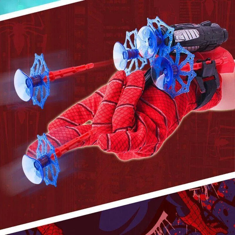 Spiderman Silk Emitter Toy – Red Web Shooter with 5M Range, Kids Action Toy for Boys & Girls
