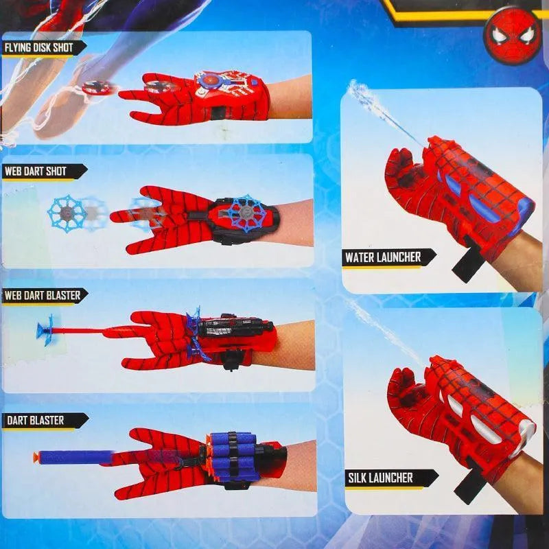 Spiderman Silk Emitter Toy – Red Web Shooter with 5M Range, Kids Action Toy for Boys & Girls
