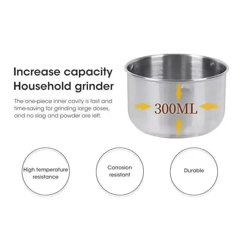 Electric Spice Grinder Stainless Steel – Multi-Function Kitchen Grinder for Coffee, Masala & Dry Herbs (Silver)