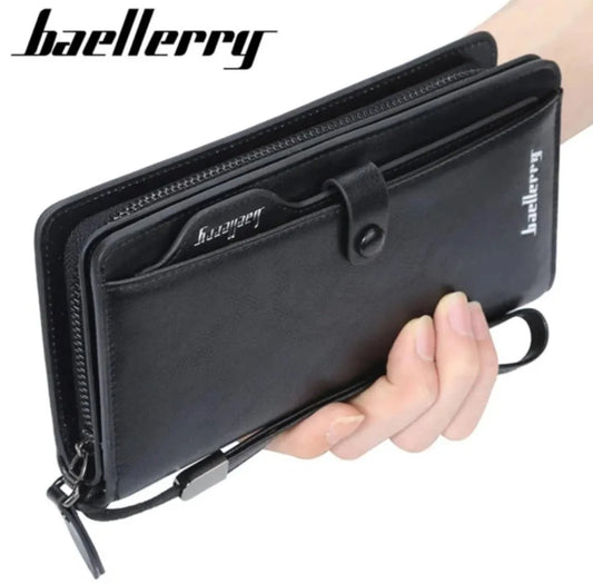 Men PU Leather Wallet Black Brown Maroon Zipper Closure Slim – Stylish Compact Wallet for Men