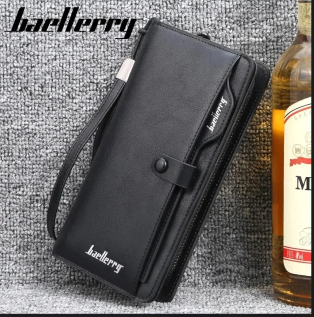 Men PU Leather Wallet Black Brown Maroon Zipper Closure Slim – Stylish Compact Wallet for Men