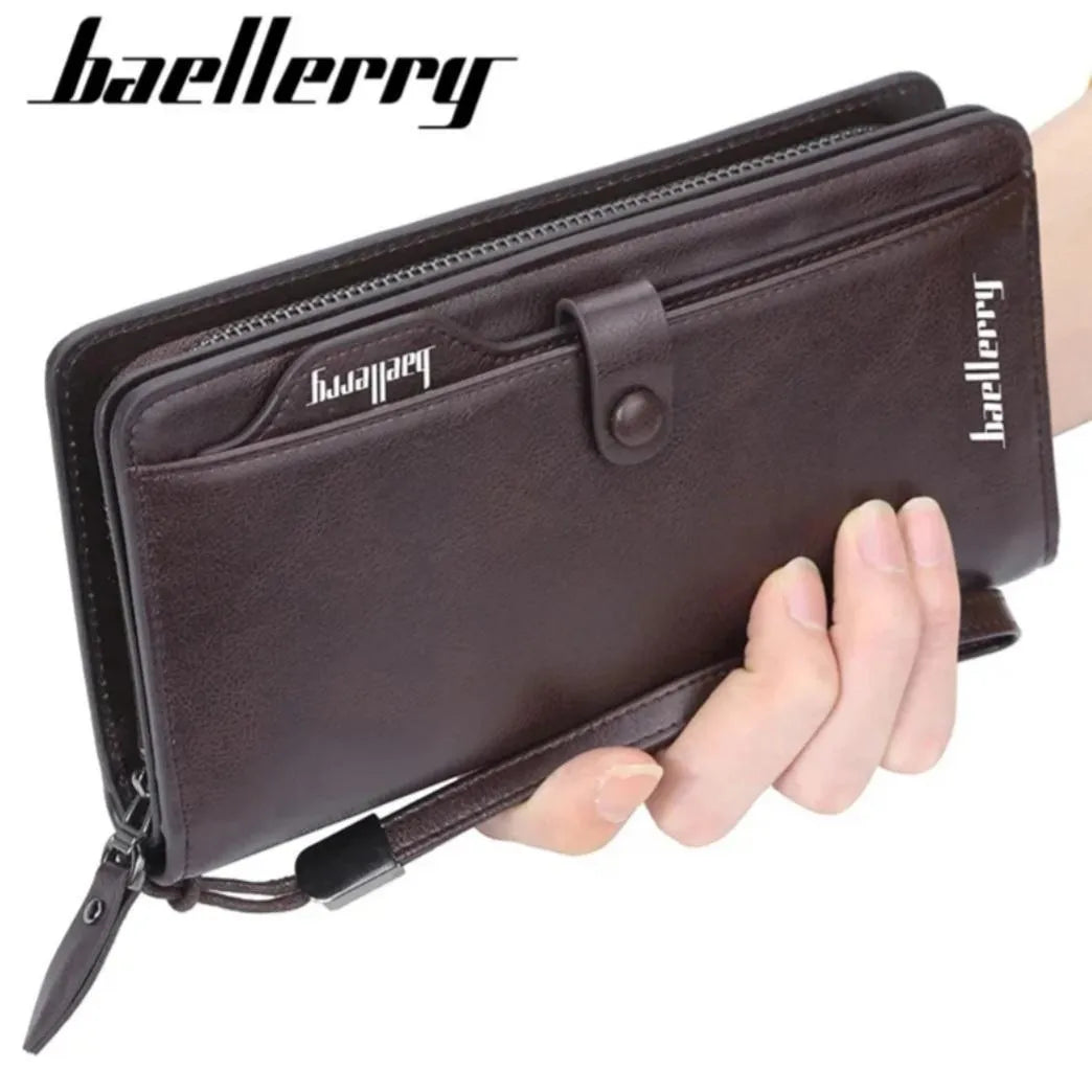 Men PU Leather Wallet Black Brown Maroon Zipper Closure Slim – Stylish Compact Wallet for Men