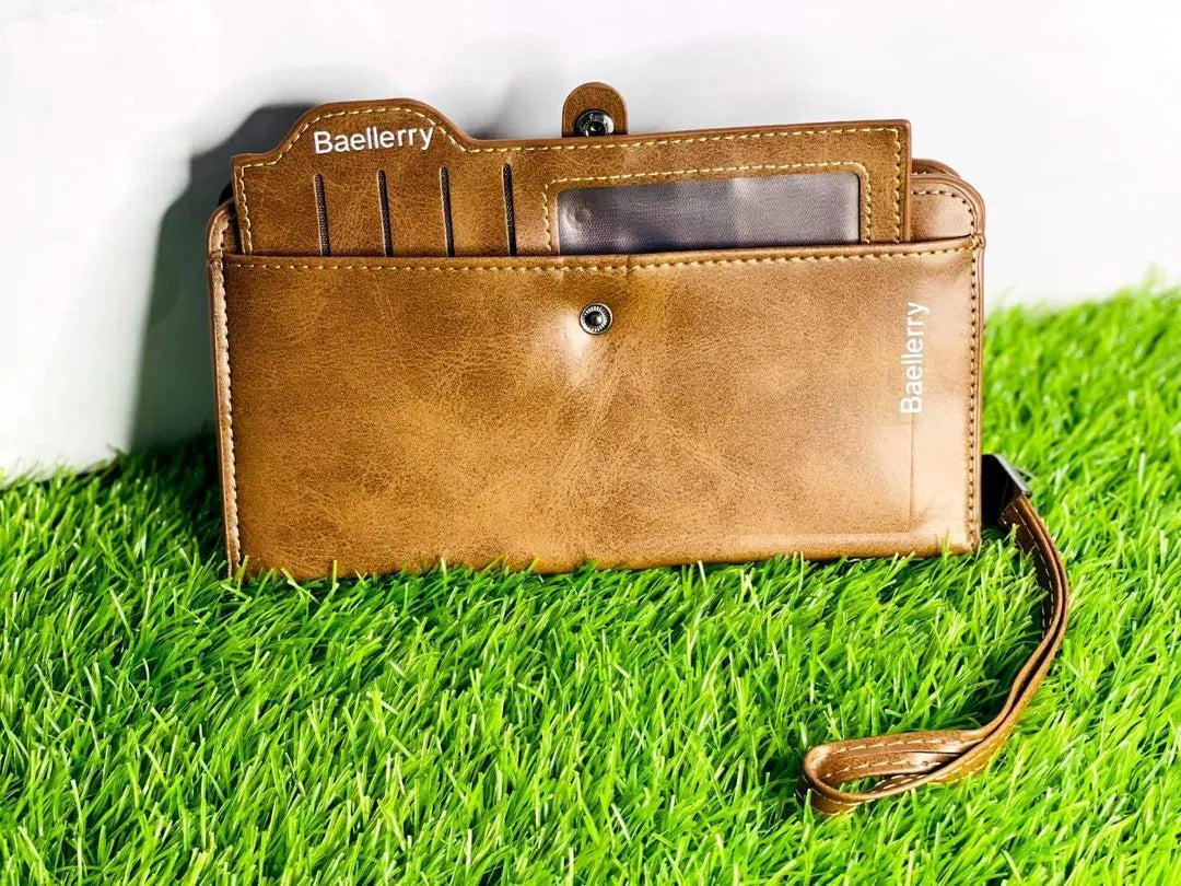 Men PU Leather Wallet Black Brown Maroon Zipper Closure Slim – Stylish Compact Wallet for Men