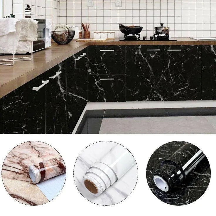 Affordable Marble Sticker Sheet for Kitchen & Home – Waterproof Self Adhesive PVC Cover Roll