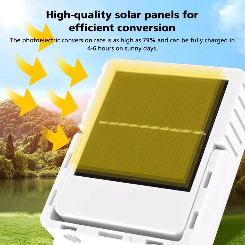 80W Rechargeable Mini LED Solar Flood Light – Outdoor Waterproof Security Light with Solar Charging & Remote Control