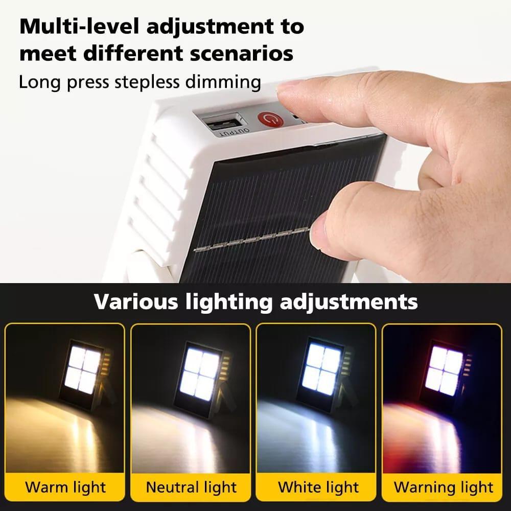 80W Rechargeable Mini LED Solar Flood Light – Outdoor Waterproof Security Light with Solar Charging & Remote Control