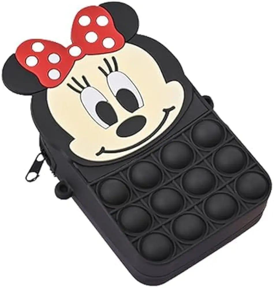 Minnie Mouse Pop It Crossbody Bag – Multicolor Silicone Shoulder Bag for Girls & Kids