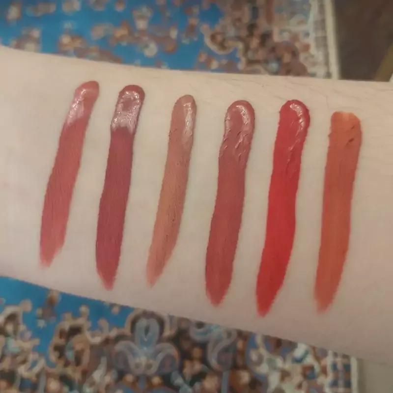 6 Pcs Matte Lip Gloss Set – Bold High Pigment Creamy Finish Long Lasting Lip Colors for Women