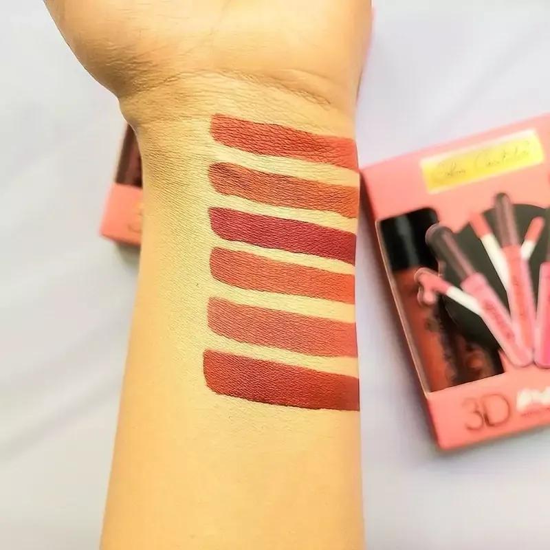 6 Pcs Matte Lip Gloss Set – Bold High Pigment Creamy Finish Long Lasting Lip Colors for Women