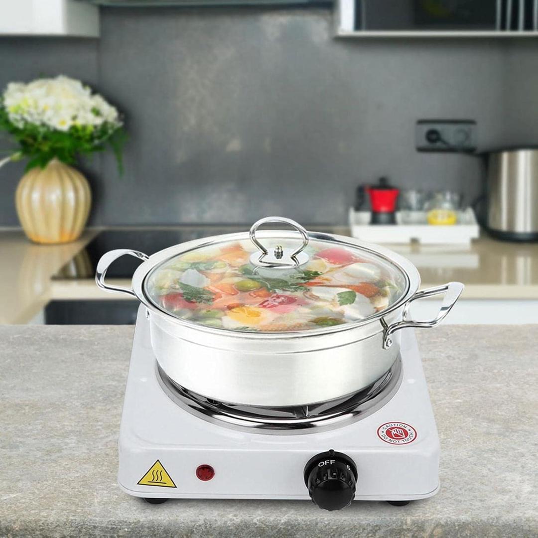 Stainless Steel Electric Stove for Cooking – Portable Single Burner Hot Plate Cooker for Home Kitchen