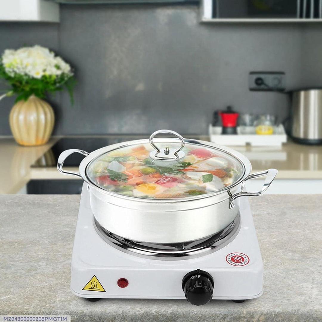 Stainless Steel Electric Stove for Cooking – Portable Single Burner Hot Plate Cooker for Home Kitchen