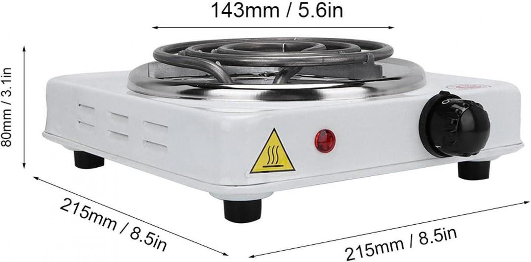 Stainless Steel Electric Stove for Cooking – Portable Single Burner Hot Plate Cooker for Home Kitchen