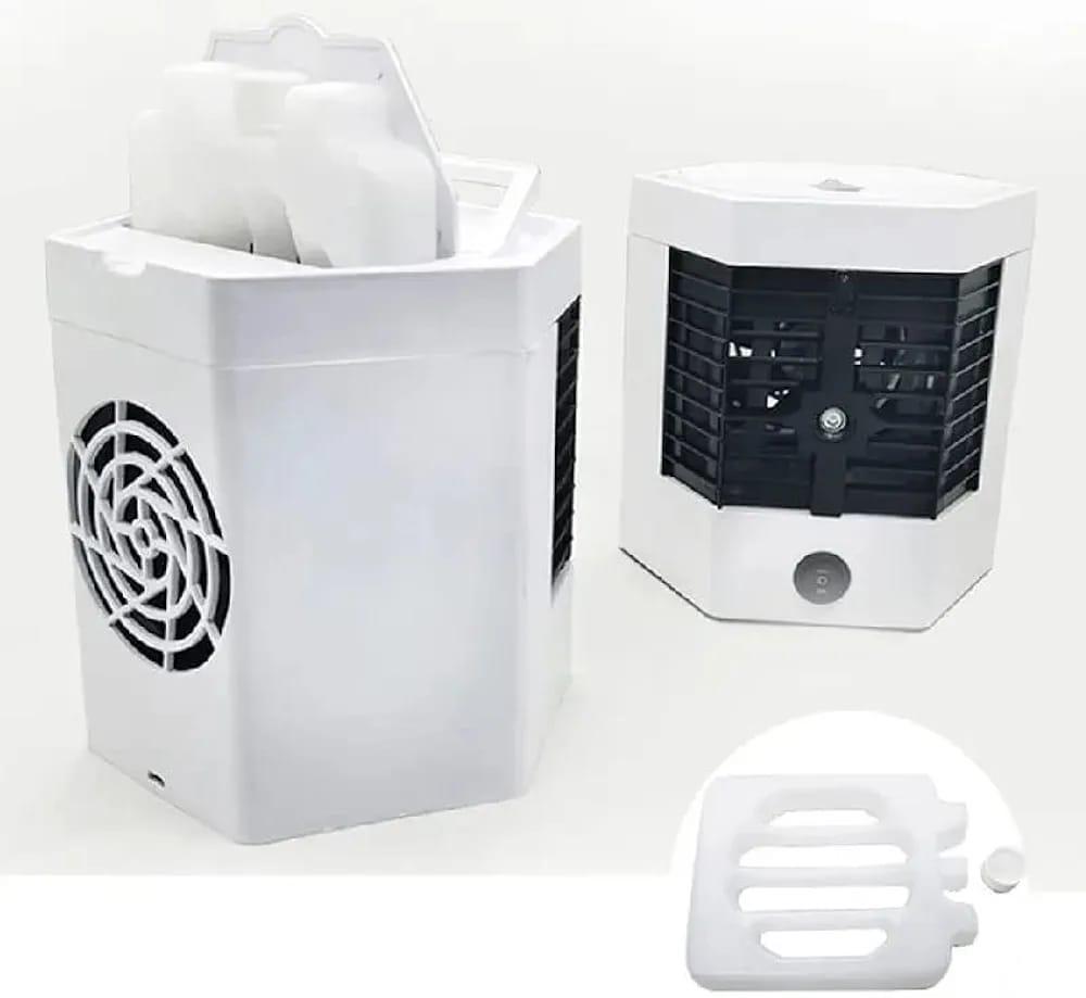 Mini Air Cooler Portable – Fast Cooling USB Fan, Personal Desktop Air Cooler (White) for Home, Office & Travel